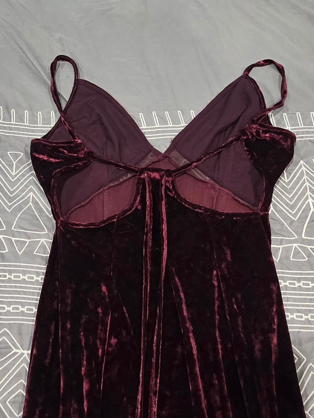 Free People Intimately Low Key Crushin Velvet Maxi Slip Dress Size Small - Picture 6 of 10